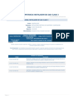 Perfil Competencia Instalador de Gas Clase 3 PDF