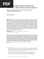 Panizza de Qué Hablamos Cuando Hablamos de Populismo