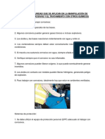 Normas de Seguridad Que Se Aplican en La Manipulación de Sustancias Corrosivas y El Tratamiento Con Otros Químicos