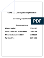 CEMB 111 Civil Engineering Materials: Laboratory Experiment 9