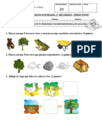 Evaluación Ciencias Naturales