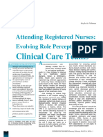 Attending Registered Nurses Evolving Role Perceptions in Clinical Care Teams