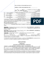 Modelo de Acta de Asamblea y Estatutos para Constituir Una Liga Distrital PDF