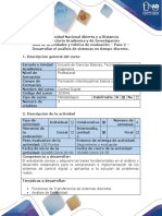 Guía de Actividades y Rúbrica de Evaluación - Paso 2 - Desarrollar El Análisis de Sistemas en Tiempo Discreto