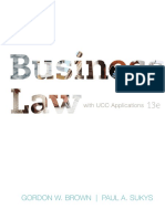 Business Law With UCC Applications - Student Ed. - Gordon Brown (2012)