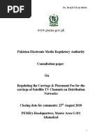 PEMRA - Regulating The Carriage and Placement Fee