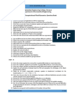 Rajalakshmi Engineering College, Chennai Department of Aeronautical Engineering AE 2402 - Computational Fluid Dynamics: Question Bank