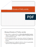 Bio Synthesis of Fatty Acids