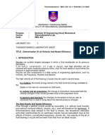 LS1 - Determination of Jet Velocity and Nozzle Efficiency