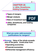 Mergers, Lbos, Divestitures, and Holding Companies