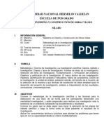 Silabo Metodología y Técnica de Investigación Maestría en Ing Civil-1