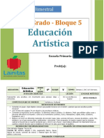 Plan 4to Grado - Bloque 5 Educación Artística