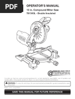 Operator'S Manual: 10 In. Compound Miter Saw