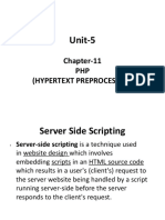 Unit-5: Chapter-11 PHP (Hypertext Preprocessor)