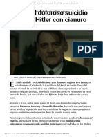 Así Fue El Doloroso Suicidio de Adolf Hitler Con Cianuro