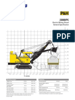 Electric Mining Shovel General Specification: Capacity Working Ranges