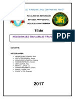 Informe Nesecidades Educativas Transitorias