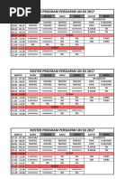 Roster Program Persiapan Un SD 2017: Waktu Senin Selasa Rabu Kamis Jum'At Sabtu