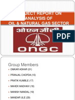 Project Report On Analysis of Oil & Natural Gas Sector