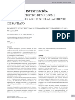 ArticuloARTÍCULO DE INVESTIGACIÓN: ESTUDIO DESCRIPTIVO DE SÍNDROME METABÓLICO EN ADULTOS DEL ÁREA ORIENTE DE SANTIAGO 