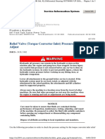 Relief Valve (Torque Converter Inlet) Pressure - Test and Adjust