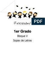 1er Grado - Bloque 5 - Sopa de Letras