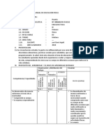 Planificacion Anual de Educacion Fisica