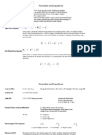 Formulas and Equations