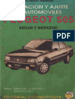 Peugeot 505. Reparación y Ajuste de Automóviles Sedan y Weekend.