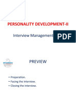 Personality Development-Ii: Interview Management Skills