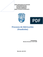 Proceso de Fundicion. Geoswald Mendoza