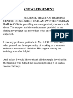 Ratlam Diesel Shed Training Report 