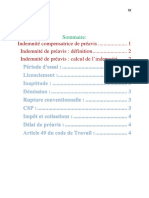 Indemnité Compensatrice de Préavis