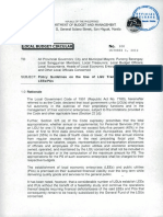 Ilocal Budget Circulari: Guidelines On The Use of Lgu Transfers/Advances To Lees/Pus