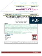 Relationship of Testosterone With Body Mass Index in Infertile Males in Local Community