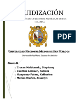 Fluidización de Un Lecho de Partículas en Una Columna