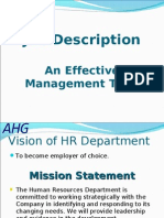 Job Description: An Effective Management Tool