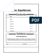 Ionic Equilibrium