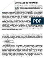 Evaporation and Dehydration