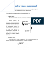 Cómo Resolver Raíces Cuadradas