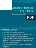 The Payment of Bonus Act - 1965: Compensation Management