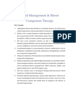 Fluid Management & Blood Component Therapy: Key Concepts