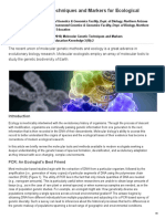 Molecular Genetic Techniques and Markers For Ecological Research