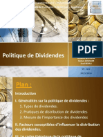  Politique de Dividendes