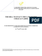 Bill To Enact The Law of The Child Act 2009