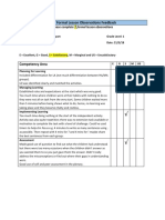 MST Formal Lesson Observations Feedback