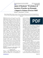 The Effectiveness of Students' Worksheet of Virtual Laboratory Practice On Dynamic Electricity To Improve Science Process Skill