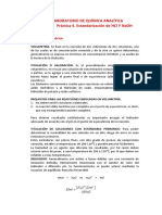 Estandarización de Ácido Clorhídrico e Hidróxido de Sodio