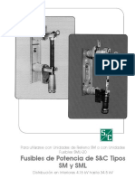 Fusibles de Potencia de S&C Tipos SM y SML - Distribución en Interiores 4.16 KV Hasta 34.5 KV