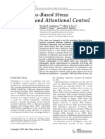 Mindfulness-Based Stress Reduction and Attentional Control